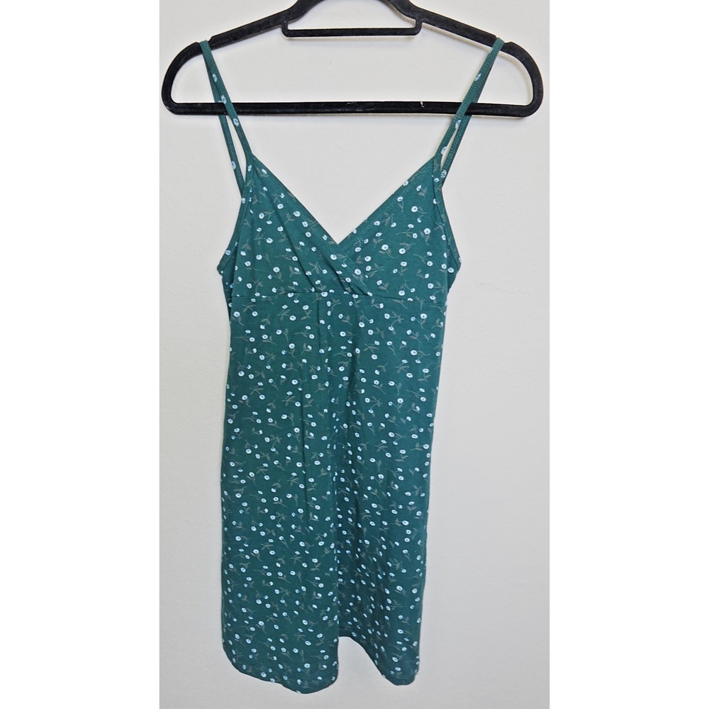 Brandy Melville Women's Green Cute‎ Casual Floral Amara Tank Mini Dress